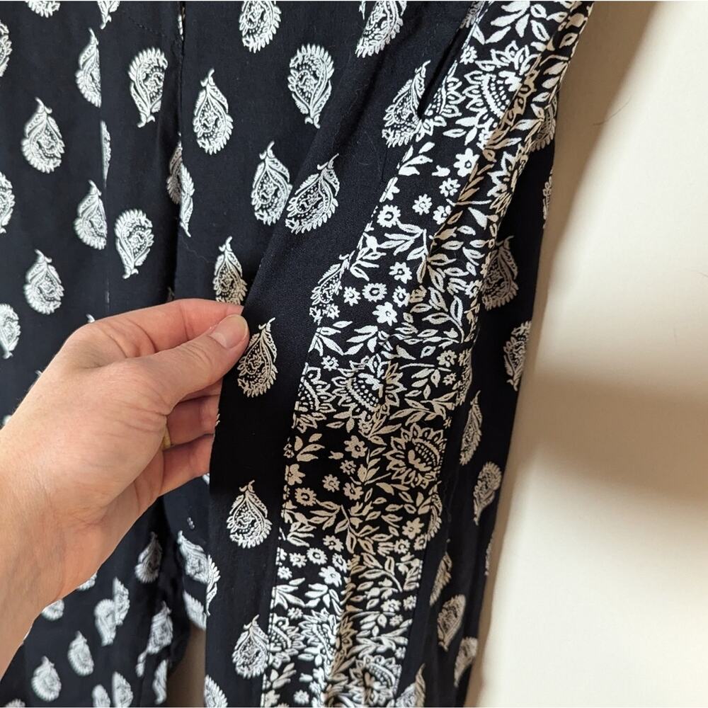 Fat Face Black Floral Jogger Pants Size 6 - Picture 5 of 11